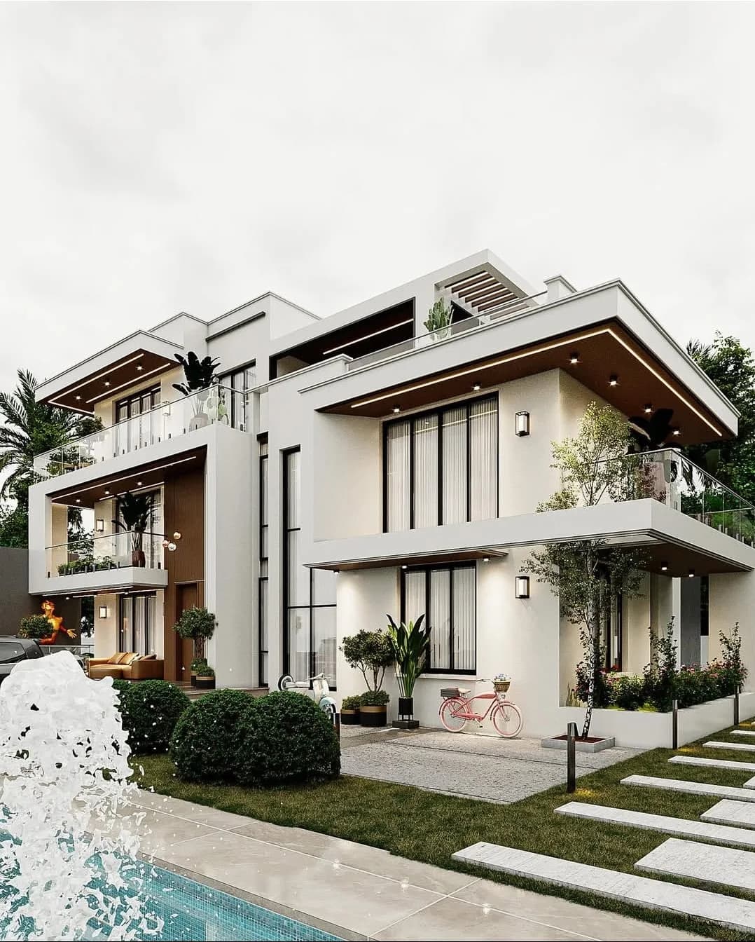 Multi-level residence rendering