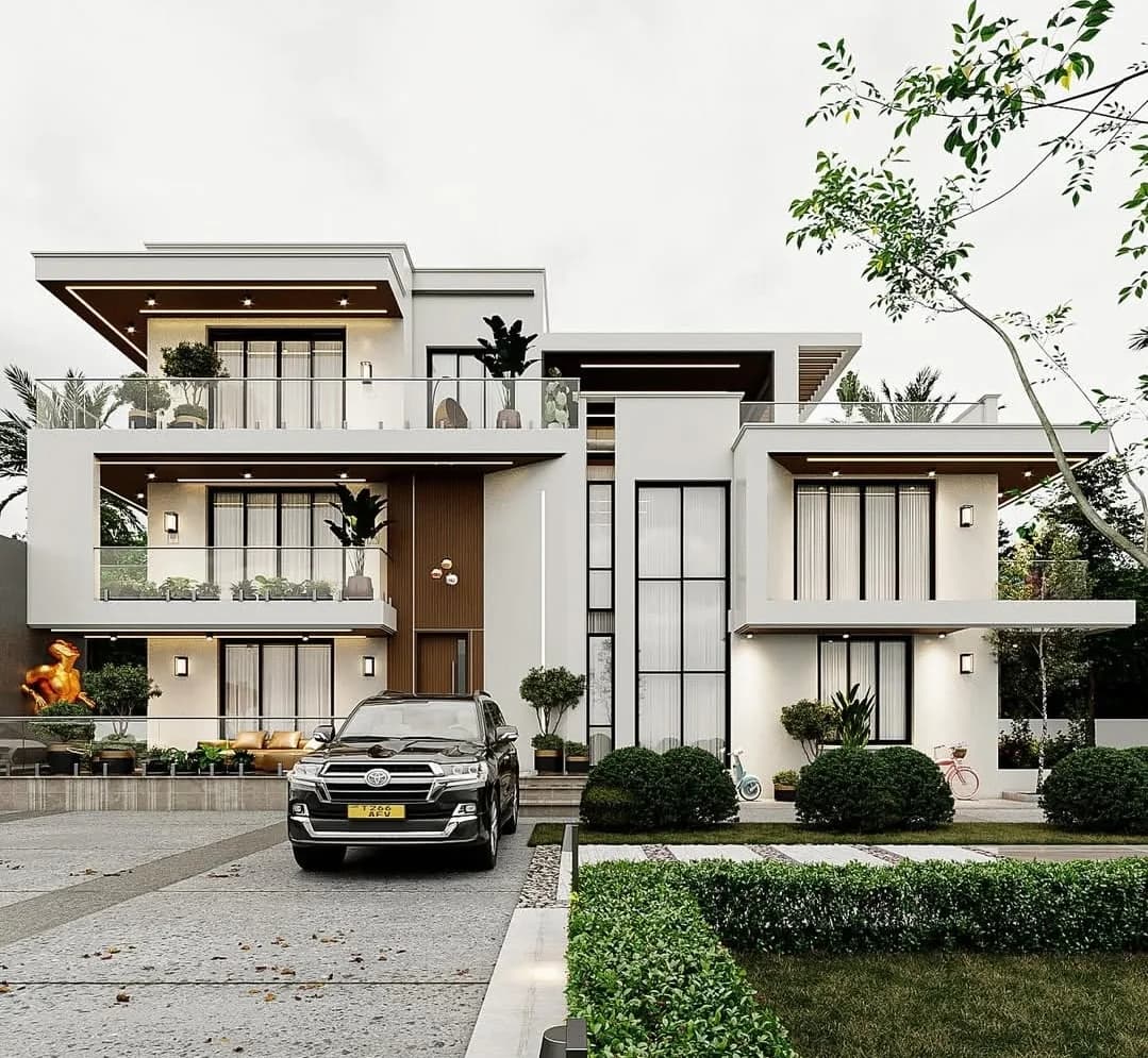 Large contemporary residence rendering