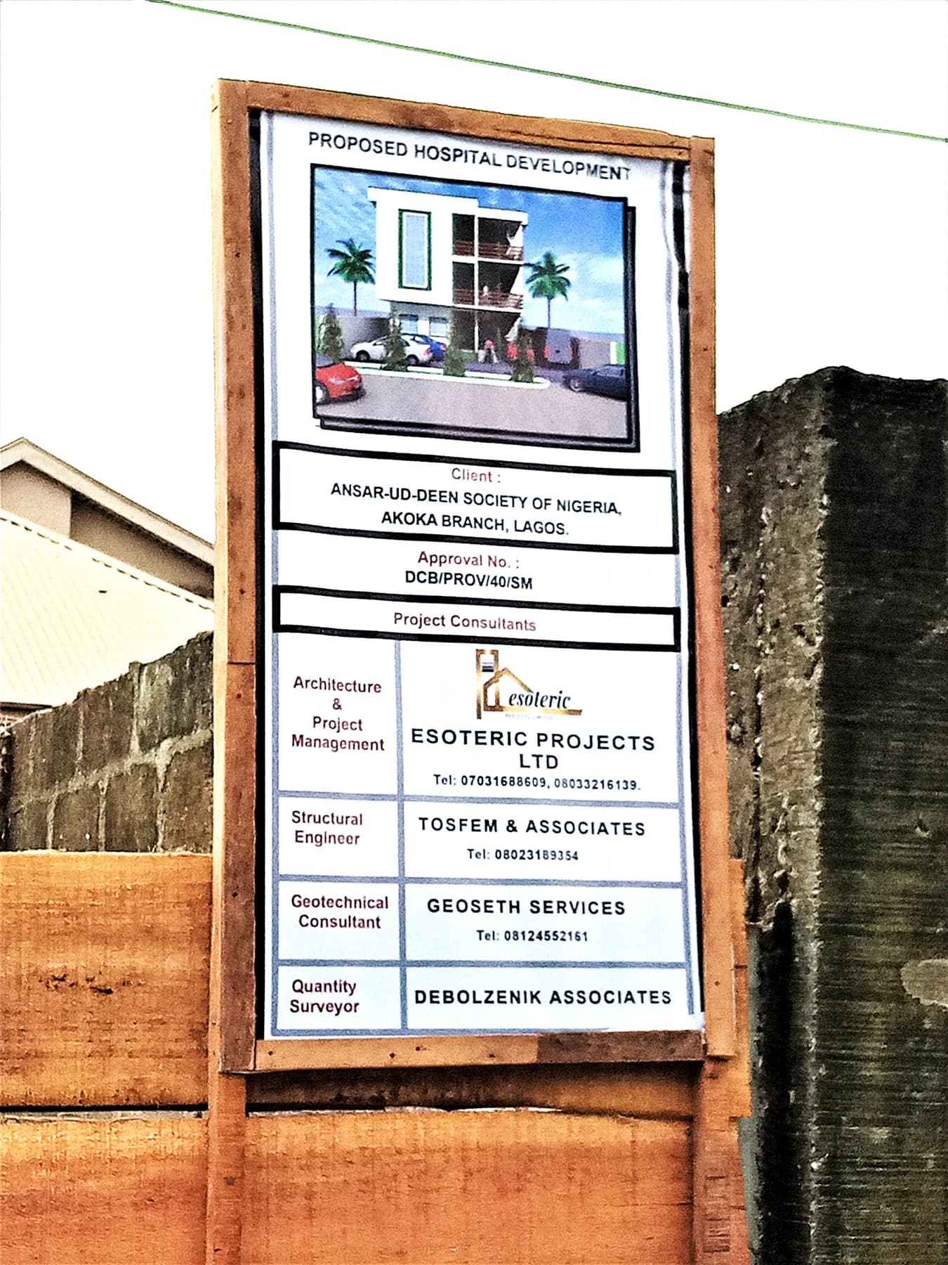Construction work in progress